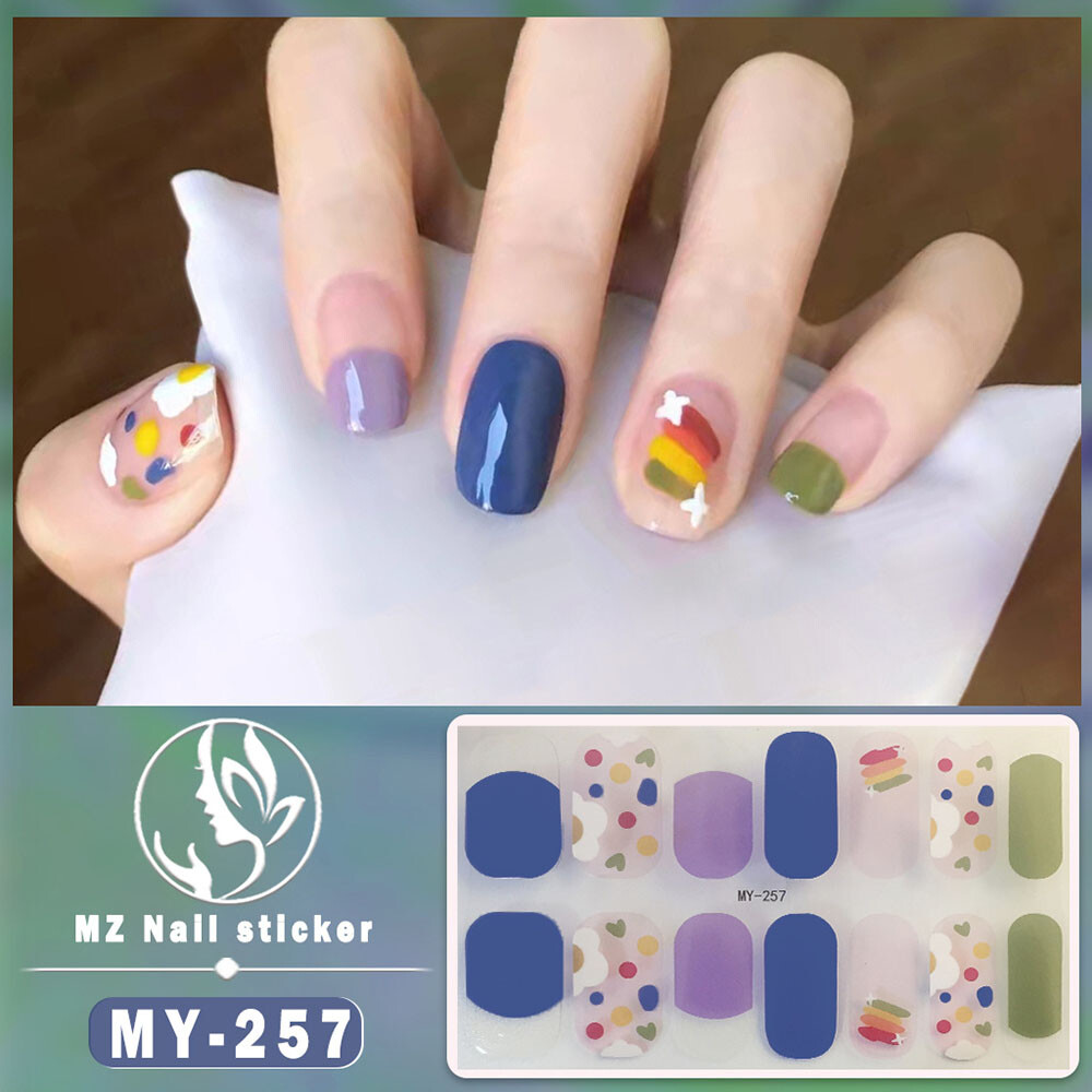 Full Size Nail Wraps Sticker Polish Manicure Art Self Stick Decor 3D Strips Lot!