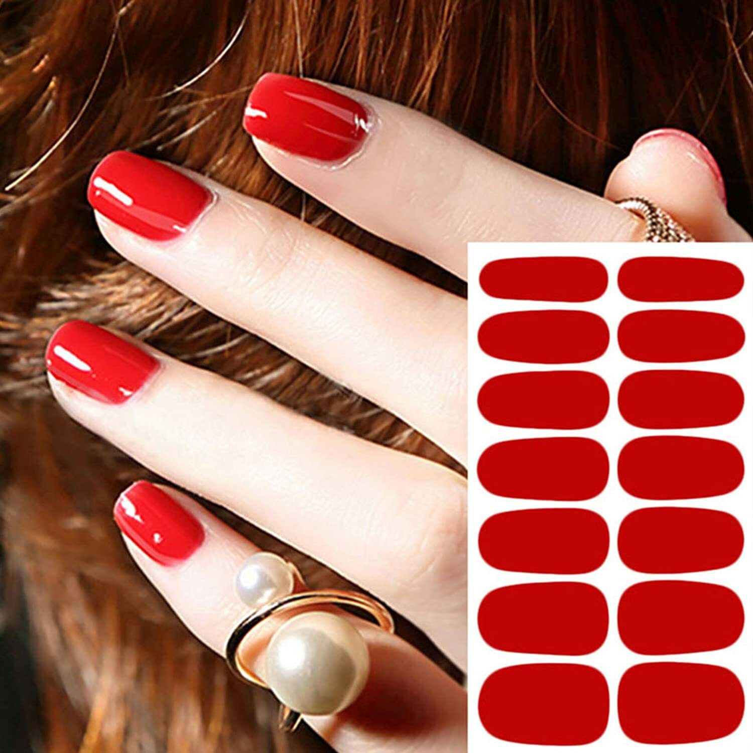 Full Size Nail Wraps Stickers Polish Manicure Art Self Stick Decor 3D Strips USA