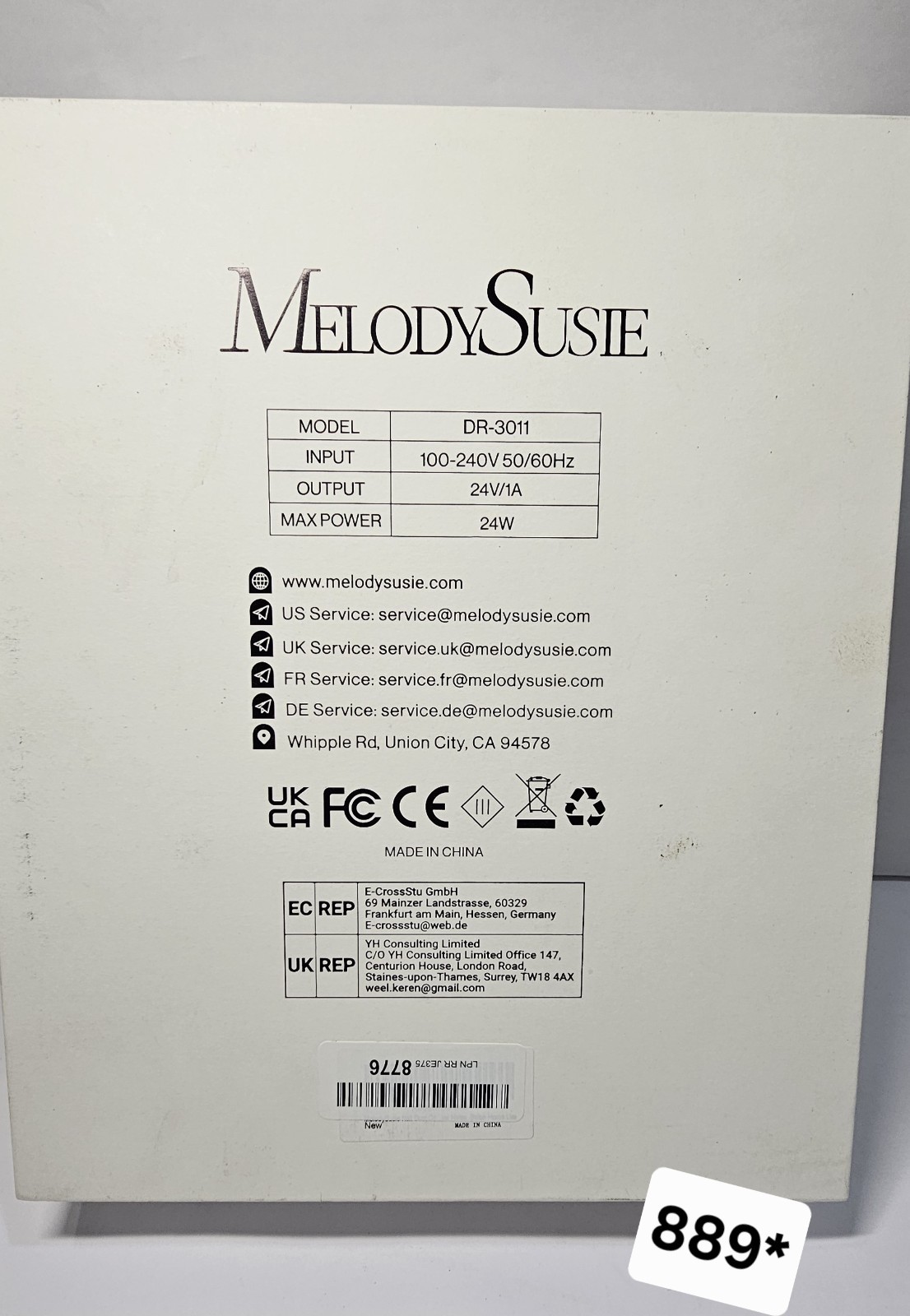 Melody Susie Professional Nail Dust Collector Open Box Model DR-3011