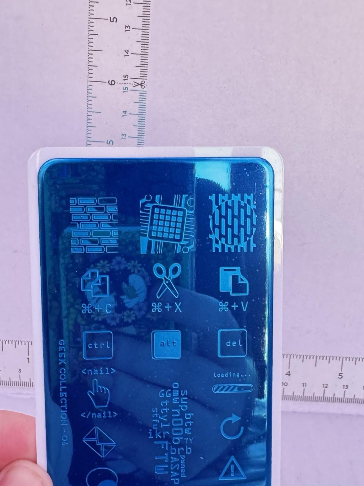 MoYou London Geek Collection 06 Nail Art Stamping Plate Tech Keyboard Sleeve