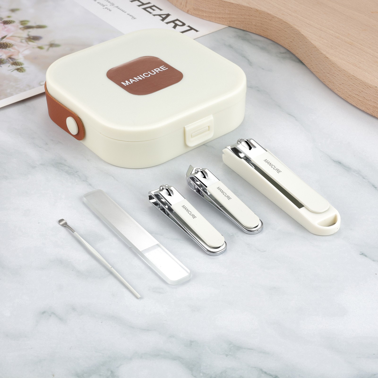 5Pcs Carbon Steel Home Use Nail Clipper Multi-Functional Portable Nail Care Set