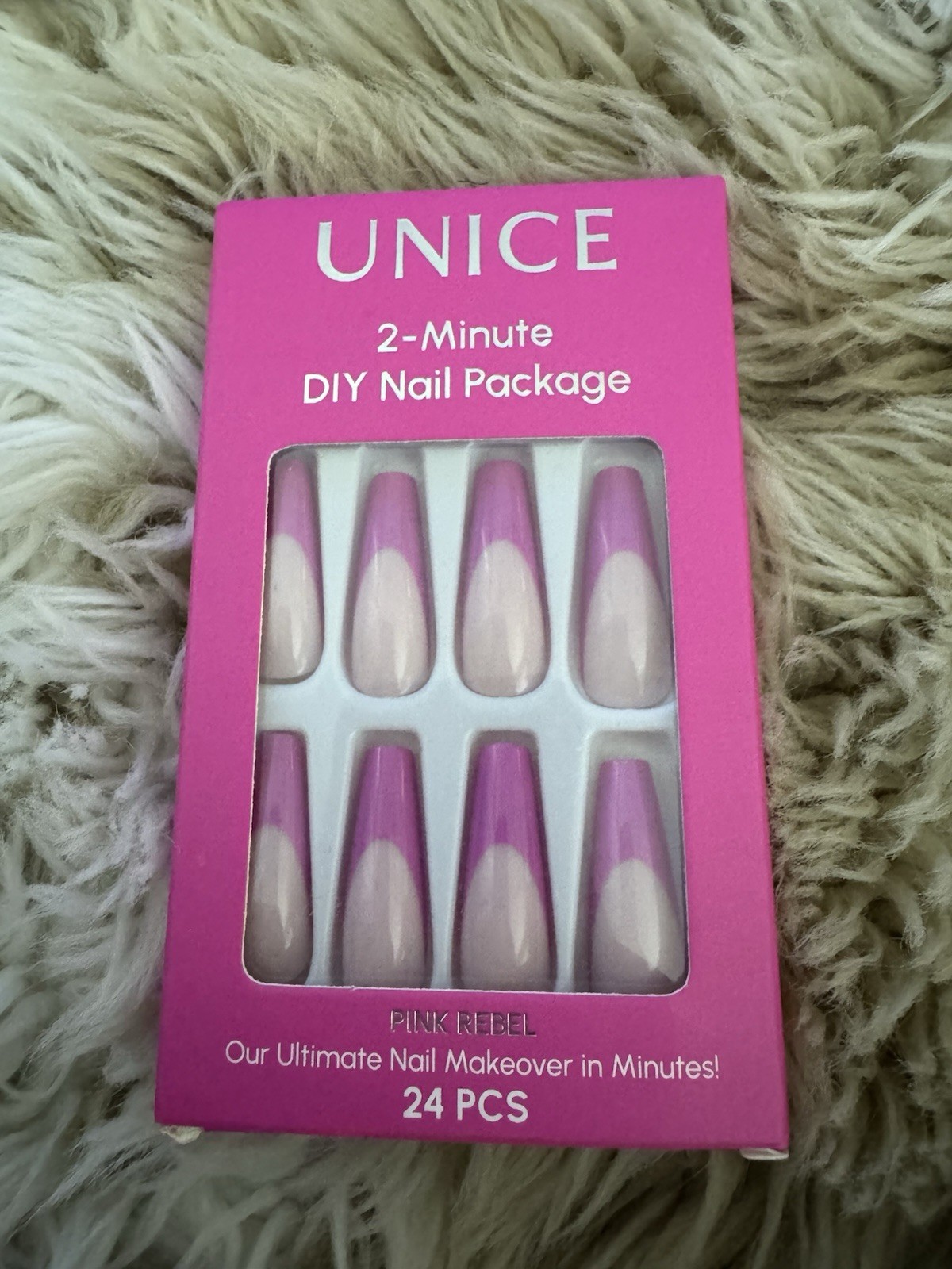 UNiCE Pink Rebel Press On Nails