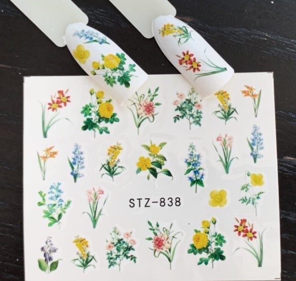 Flower, Floral Nail Art Water Decals DIY Nail (Group 5)