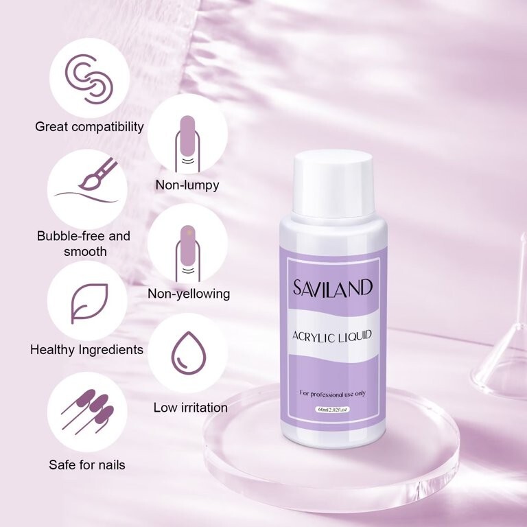 Líquido acrilico Profesional Acrylic Liquid Monomero para de uñas 60 ml