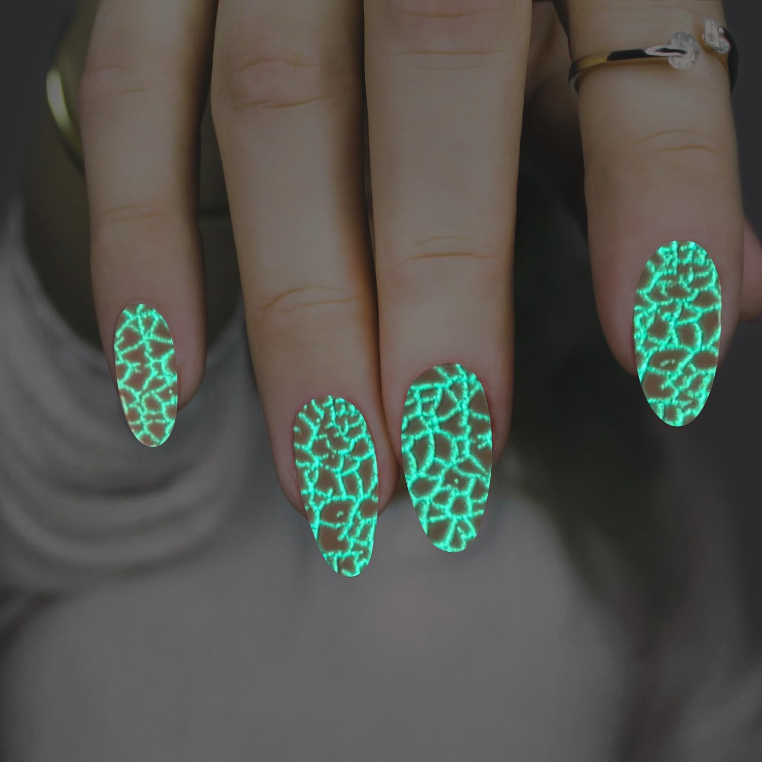 DANNEASY 12 Sheets Glow in The Dark Nail Wraps Luminous Halloween-luminous 01