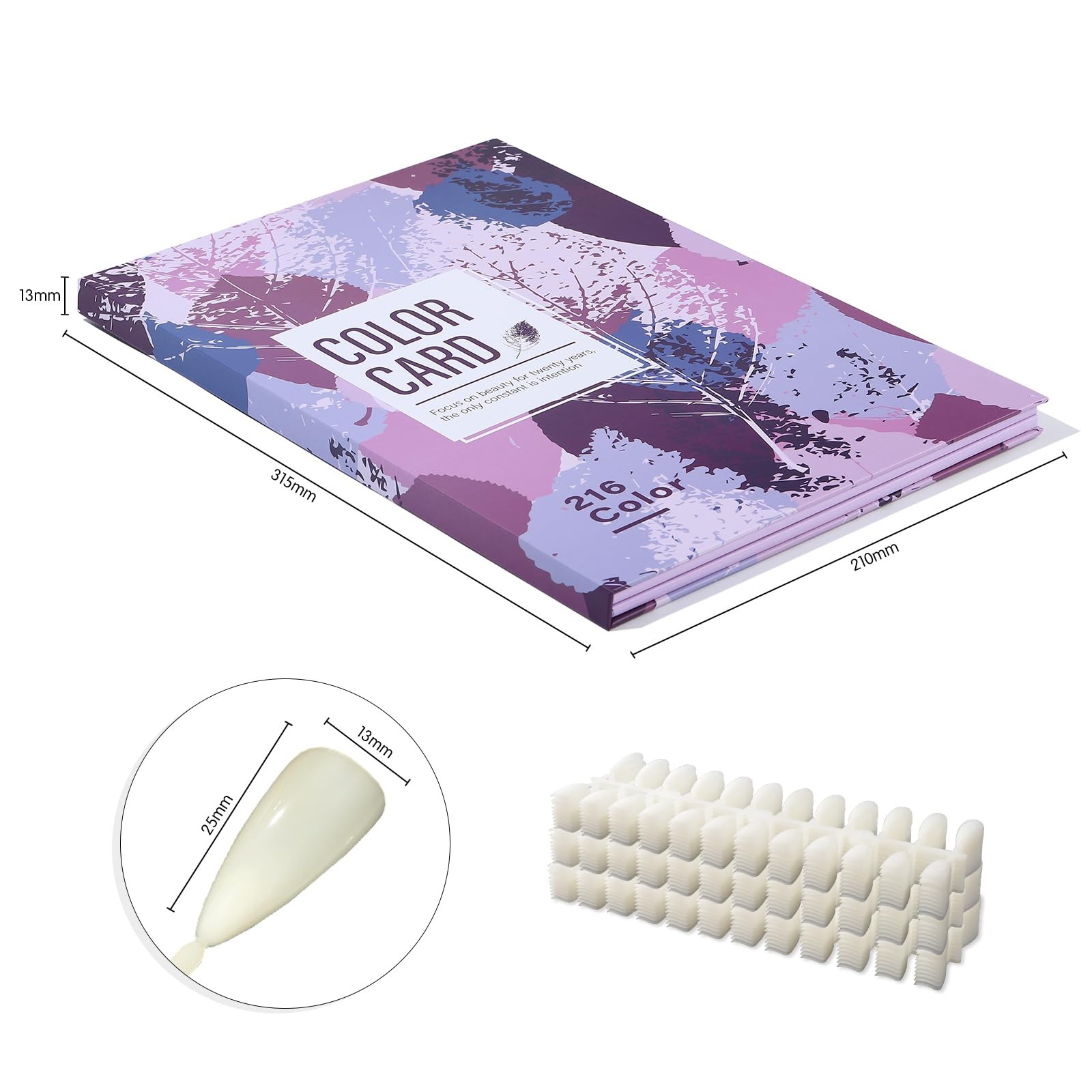 Acycoin2A 216 Nail Color Chart Display Gel Polish Book 29×21.7×2.8cm, A