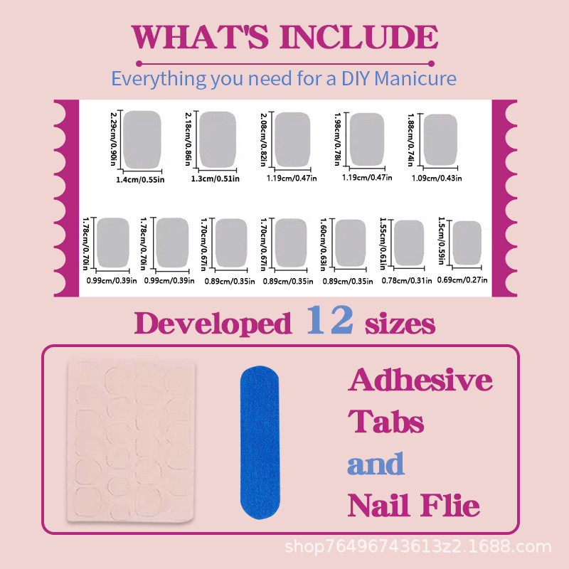 48pcs Short Square Press on Nails, Nude Leopard Gold Bow Wavy French Nails