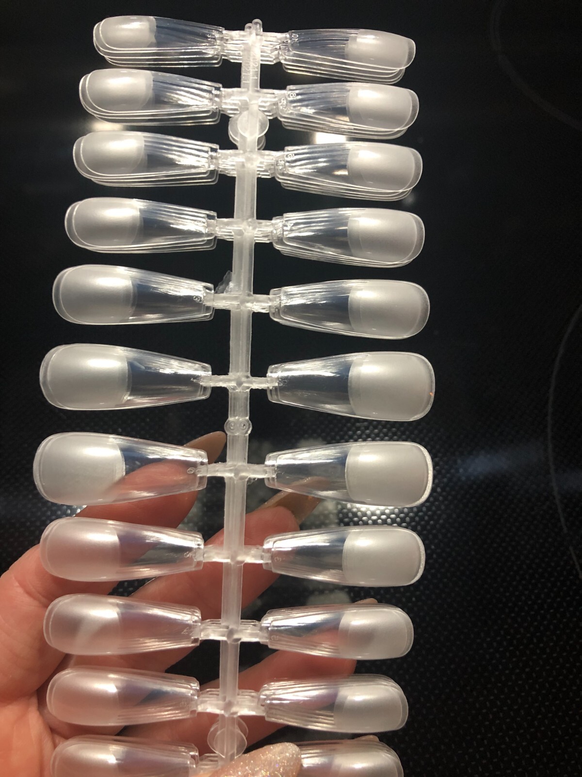 240 pcs Soft Gel Nail Tips Medium Stiletto Coffin Square Squoval Clear Pre-Buff