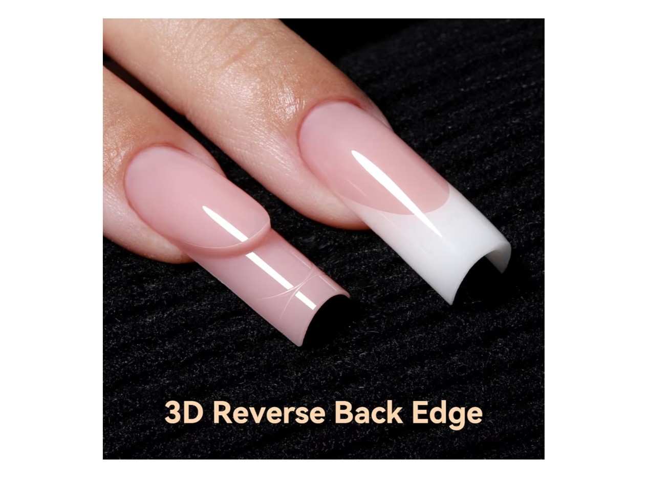 150pcs 3D Reverse Gel Nail Extensions Kit Magic Caps Zone French Nail Dual .….