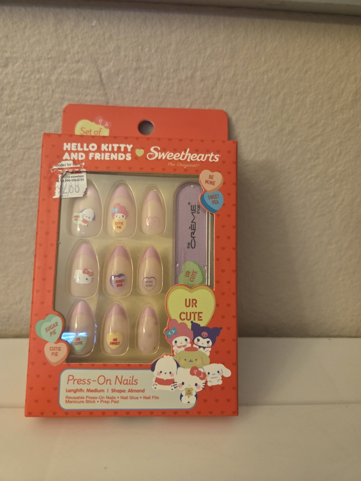 The Creme Shop Hello Kitty Press-On Nails 24 Piece Set Reusable SWEETHEARTS