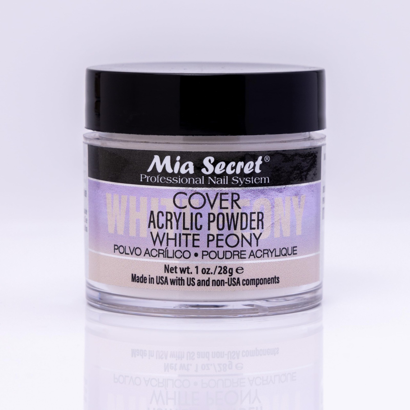 Mia Secret Cover White Peony Acrylic Powder 1 Ounce Natural Nail Extension