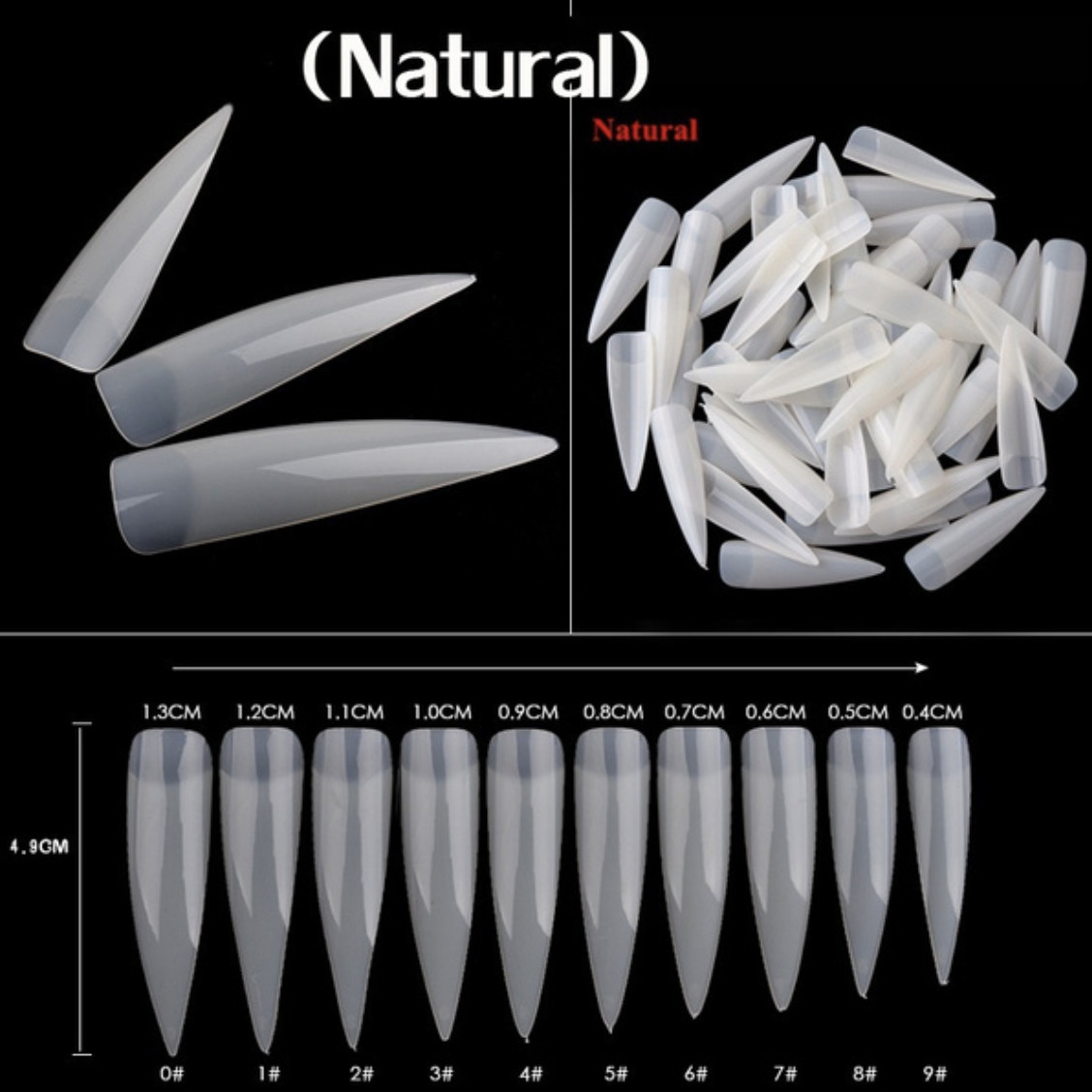 100pcs Long Stiletto Nails plus ONE FREE GLUE