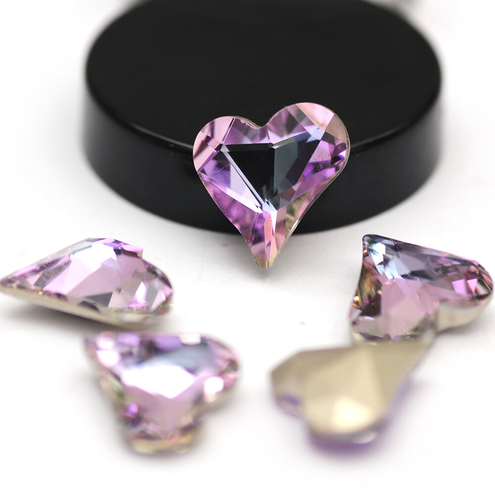 Sweet Heart Crystal Glass Nail Art Accessories Jewelry Making Beads Rhinestone
