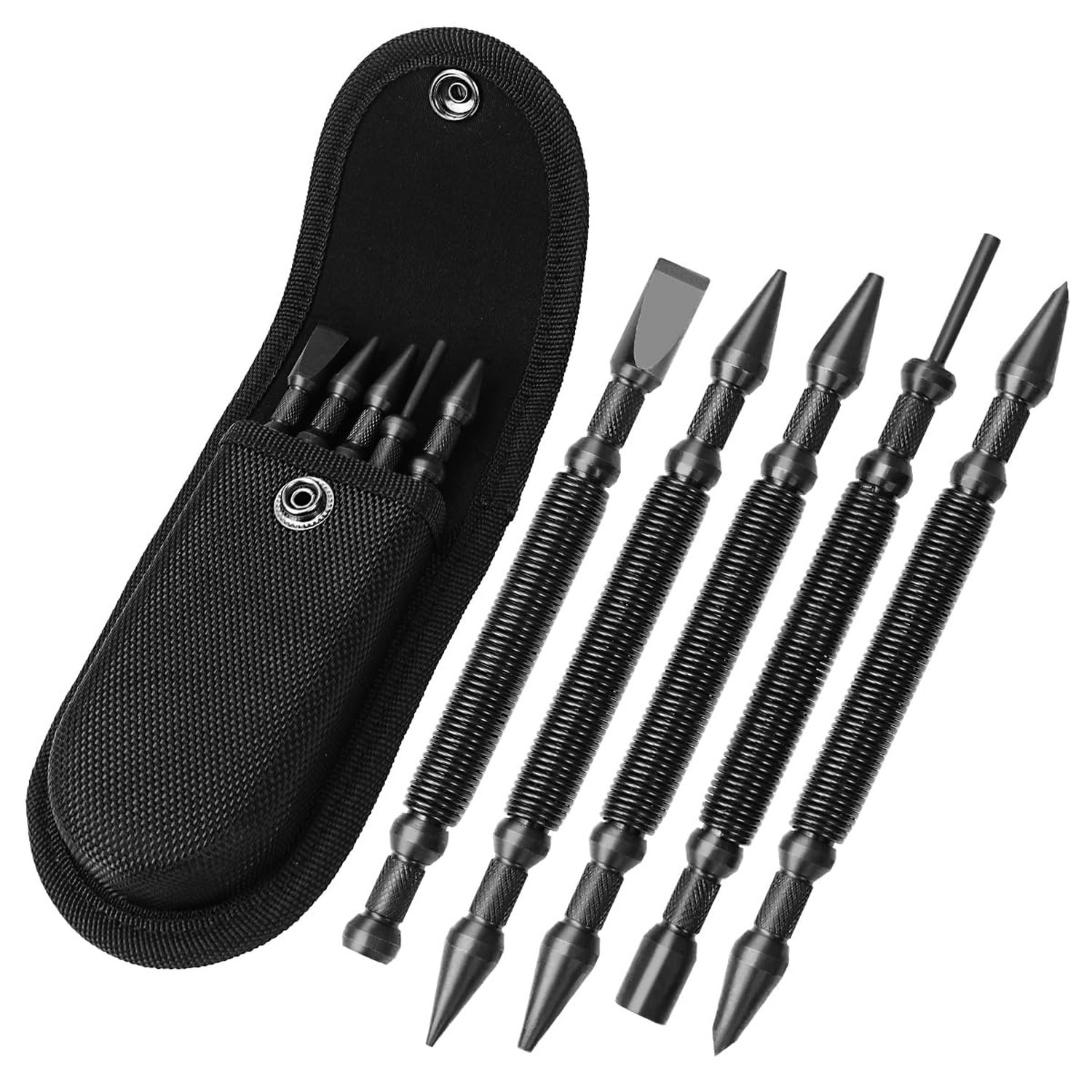 5-Piece Nail Setter Dual Head Nail Set & Dual Head Center Punch & Hinge Pin R…