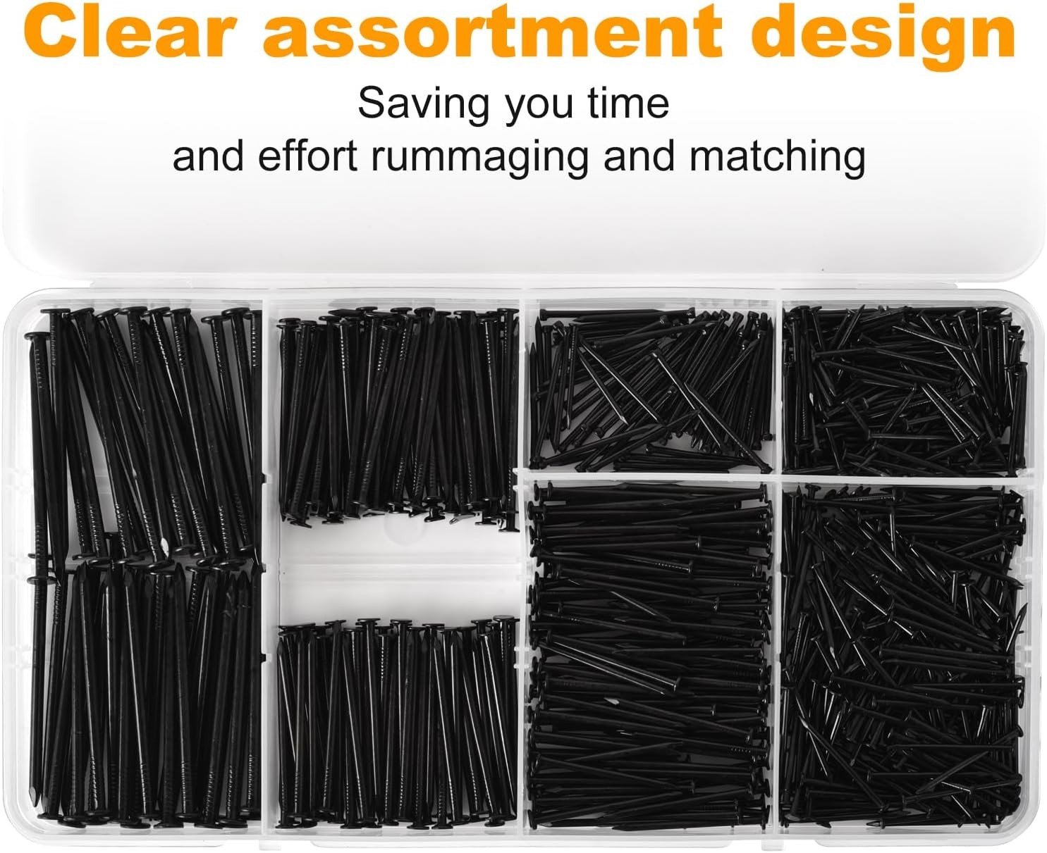 Nail for Hanging Pictures Assortment Kit – 650Pcs Small Nails, Finishing Nail…