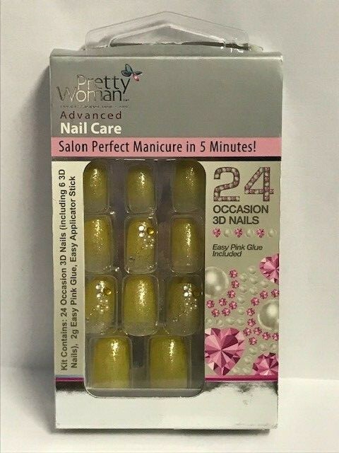 Pretty Woman Advanced Nail Care Occasion 3D Nail Art with Jewels (No Glue)
