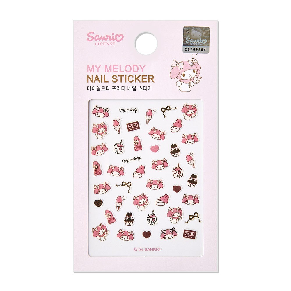 My Melody Nail Stickers Set – 2 Sheets | Pretty Kawaii Nail Art Sanrio Korea