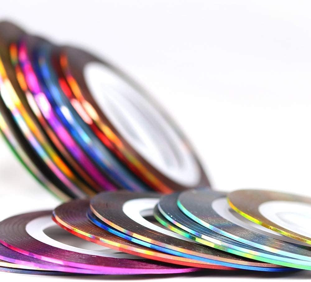 Nail Art Striping Tape Lines Kit 36 Pcs 1Mm 2Mm 3Mm Nail Tape Strips for Design