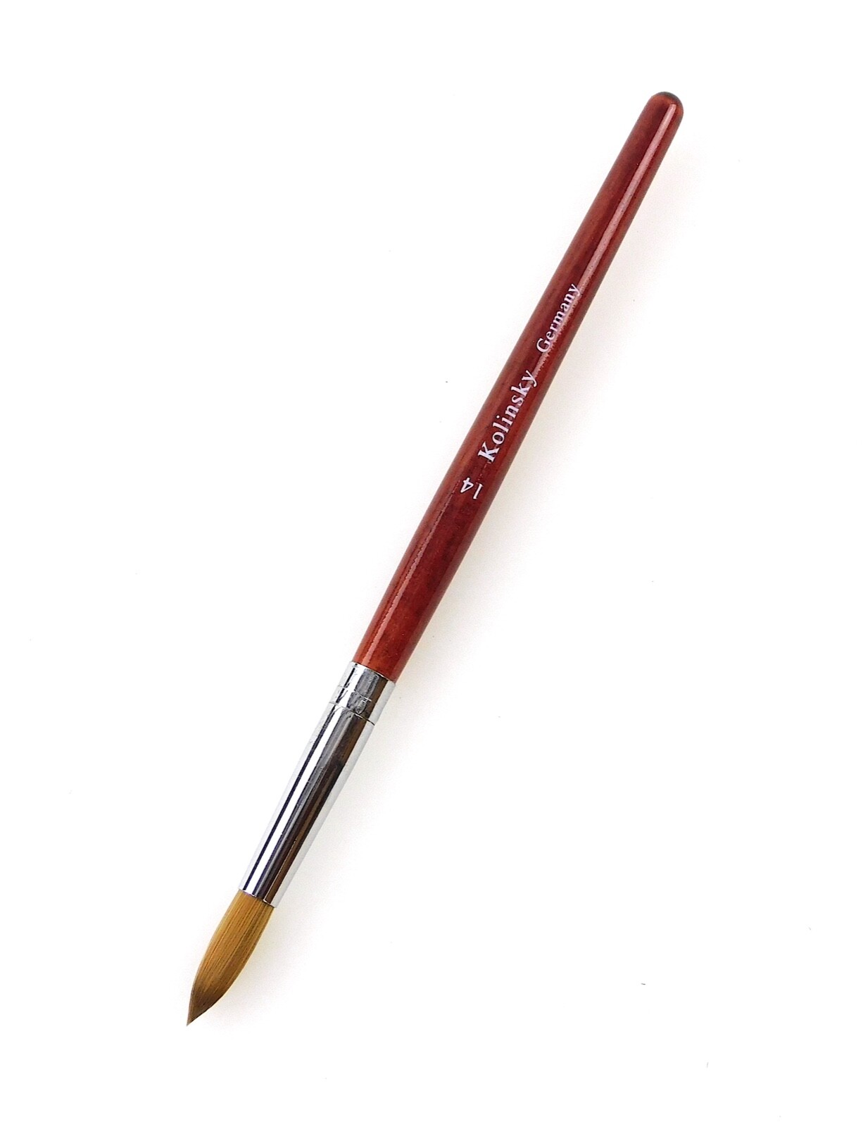 Kolinsky Acrylic Nail Brush Round Wood Handle #14