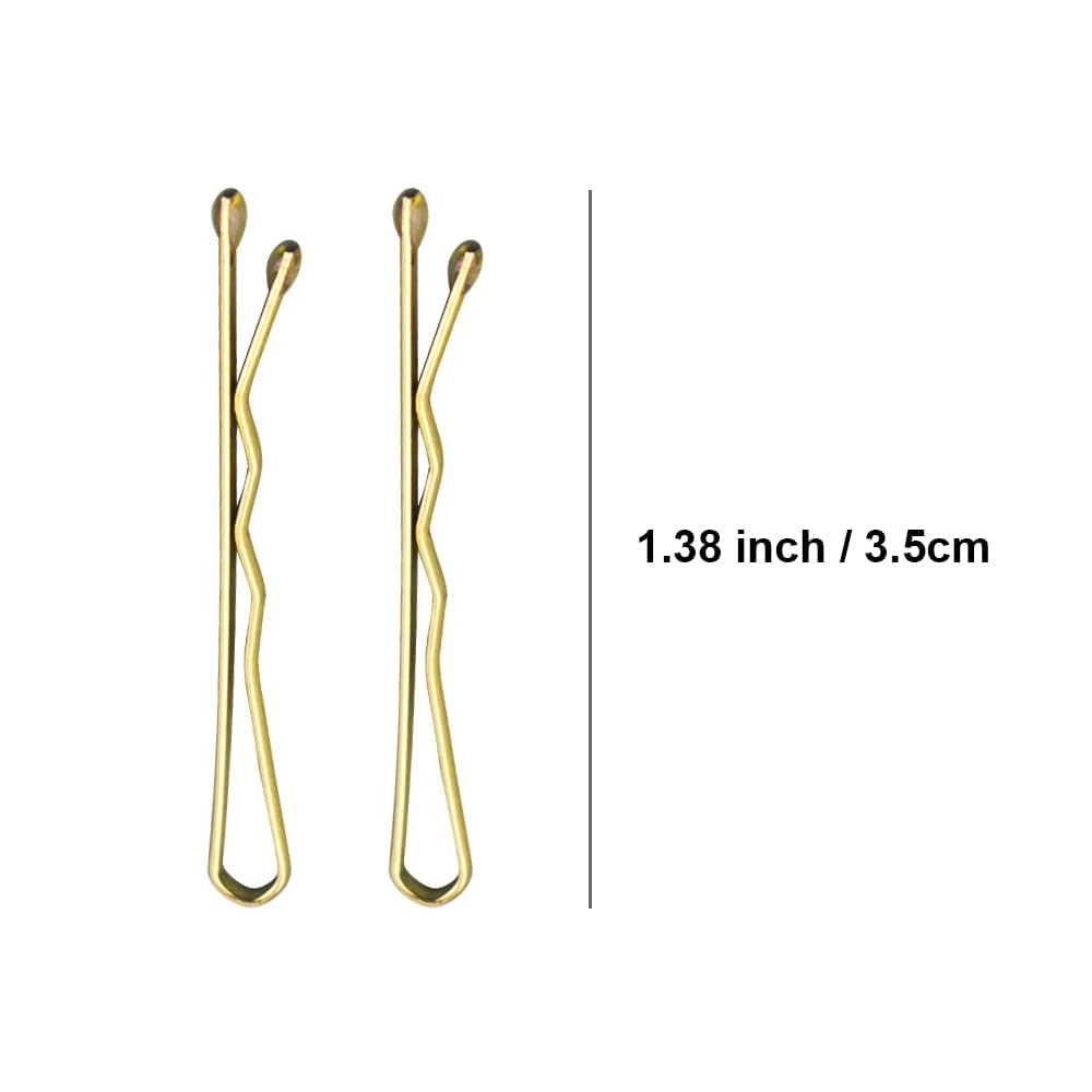 Mini Bobby Pins Blonde with Cute Case, 200 CT 1.38 1 Count (Pack of 200), D