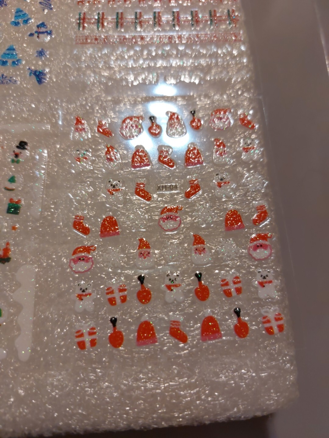 8 X Small Sheets Of Christmas Nail Art Stickers (Dn175) New