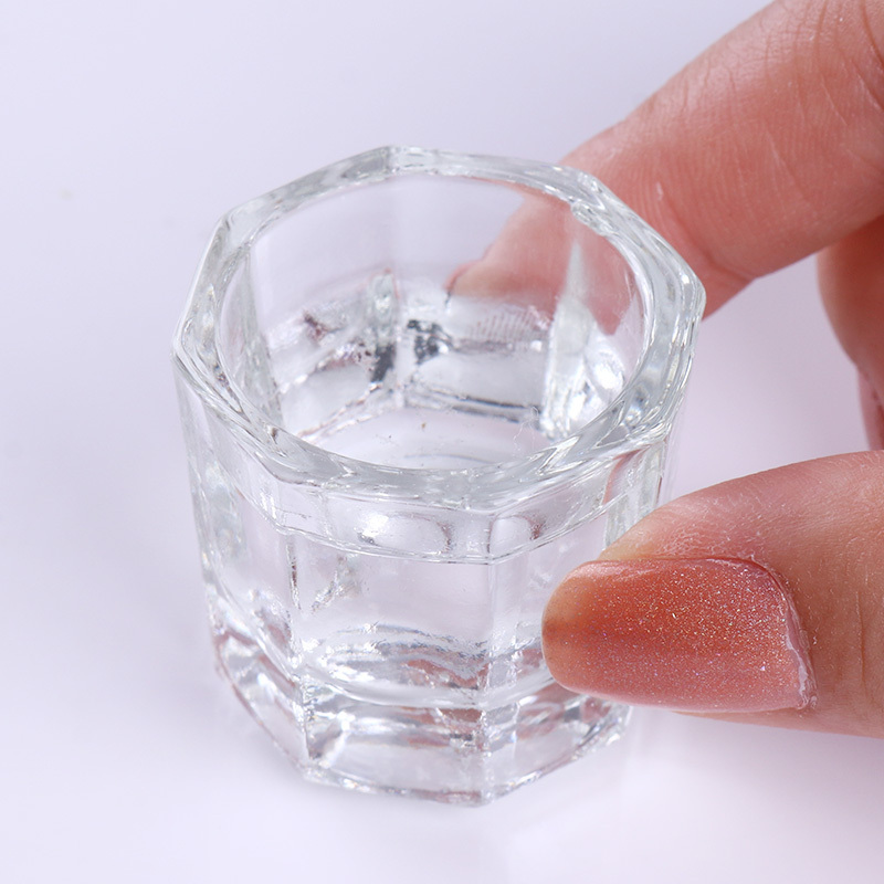 Glass Crystal Bowl Cup Dappen Dish Arcylic Nail Art Liquid Powder Container