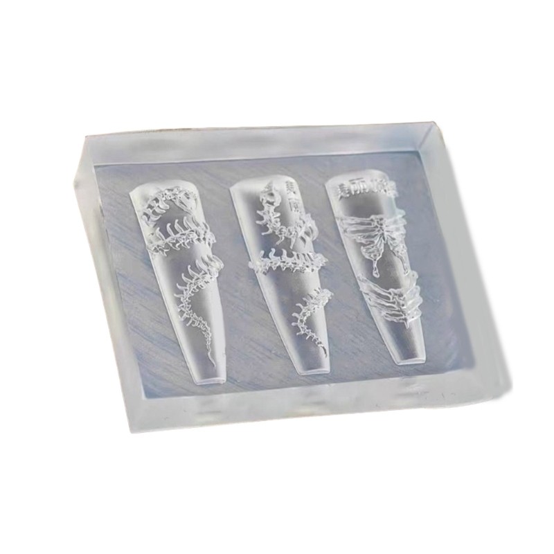 Easy Cleaning Embossed Nail Carving Mold For Nail Charm Accessory Crafting