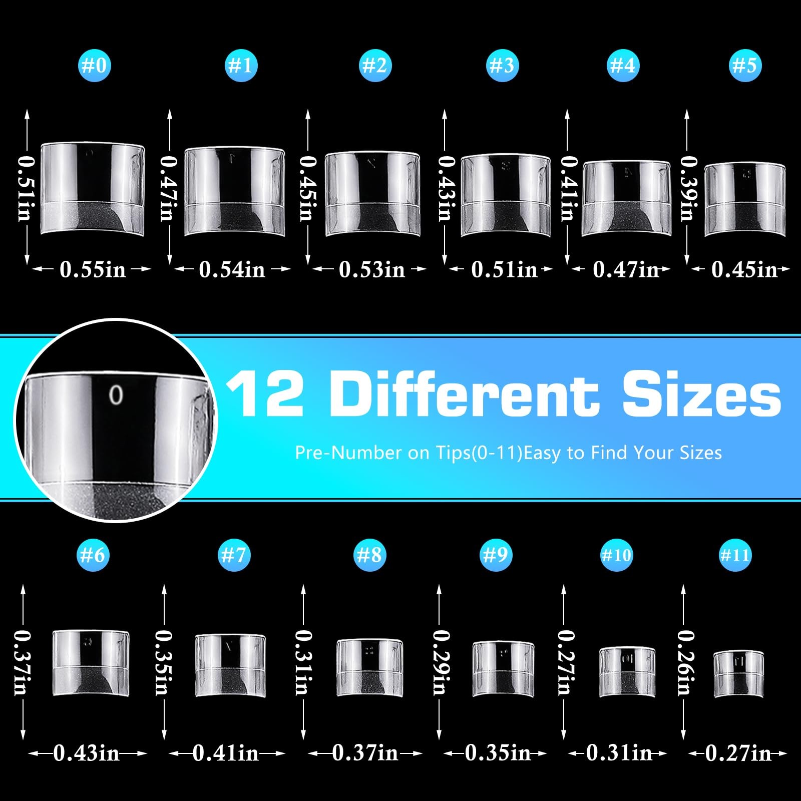 Lifextol 240pc Soft Toe Nail Tips Short Fake Toenail Tips Square Fake Toe Nai…