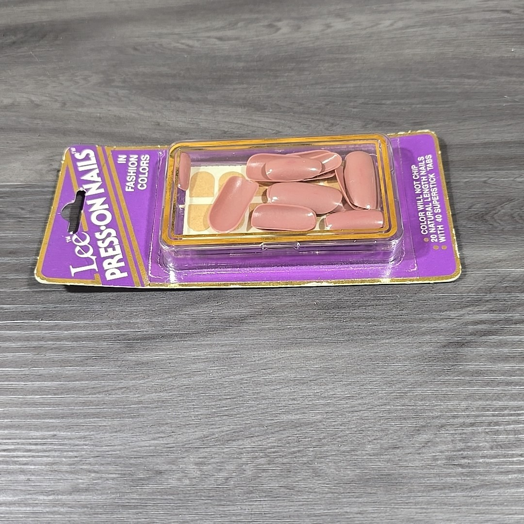 Vintage Lee Press On Nails Mauve Satin NOS Purple Press On Nails Natural Length