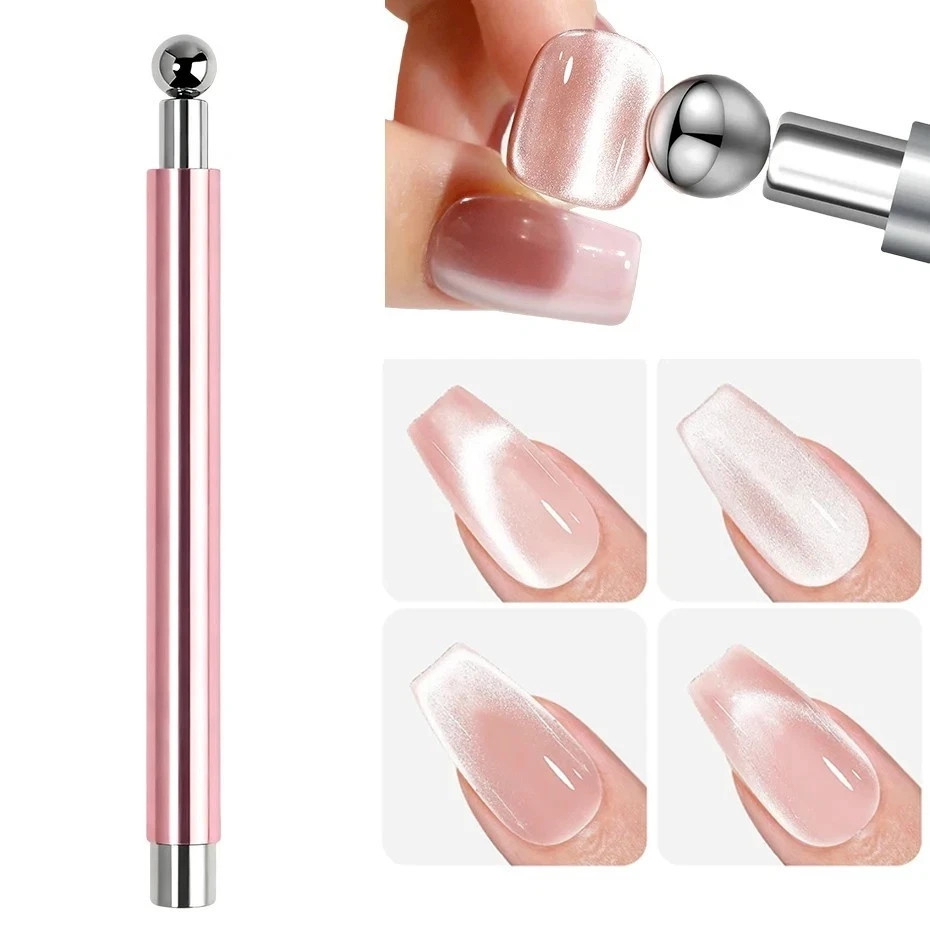6PCS Cat Eye Nail Magnet Set Heart French Tip Gel Polish Manicure Tool
