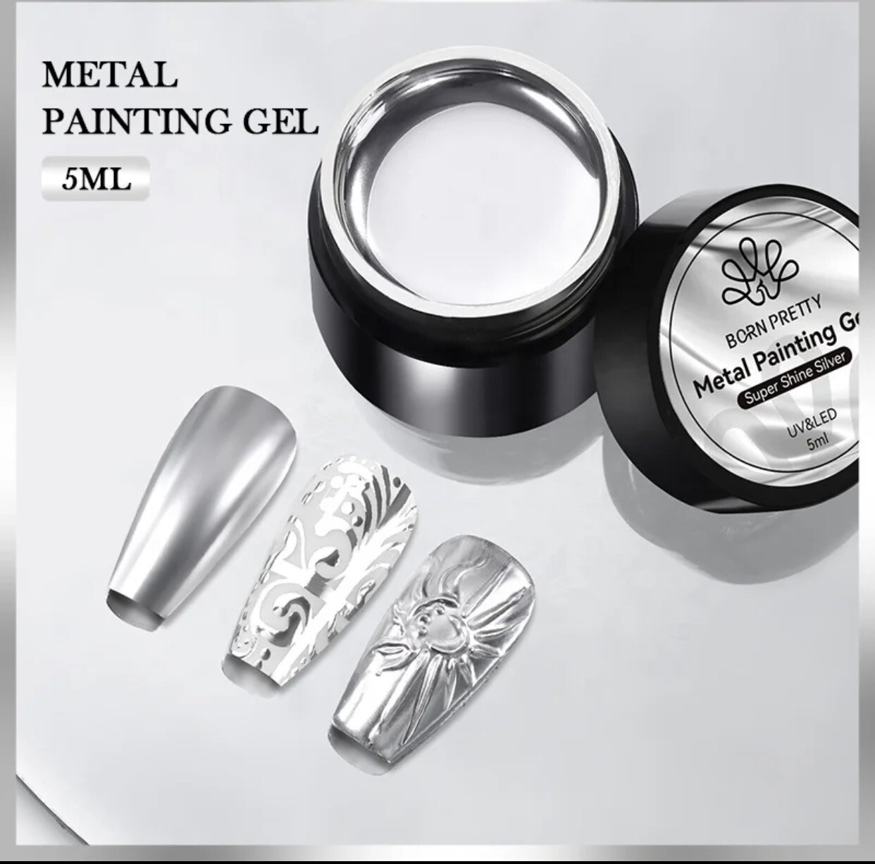nail art gel, Mirror Chrome Liner Gel Or Color