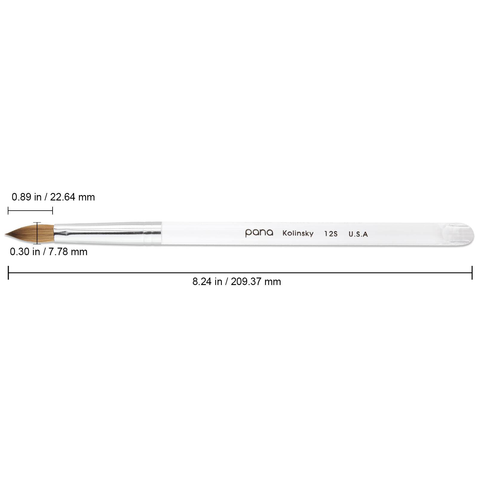 Fuji and Pana Finest 100% Pure Kolinsky Hair Brush from Size # 6 # 8 # 10 # 12