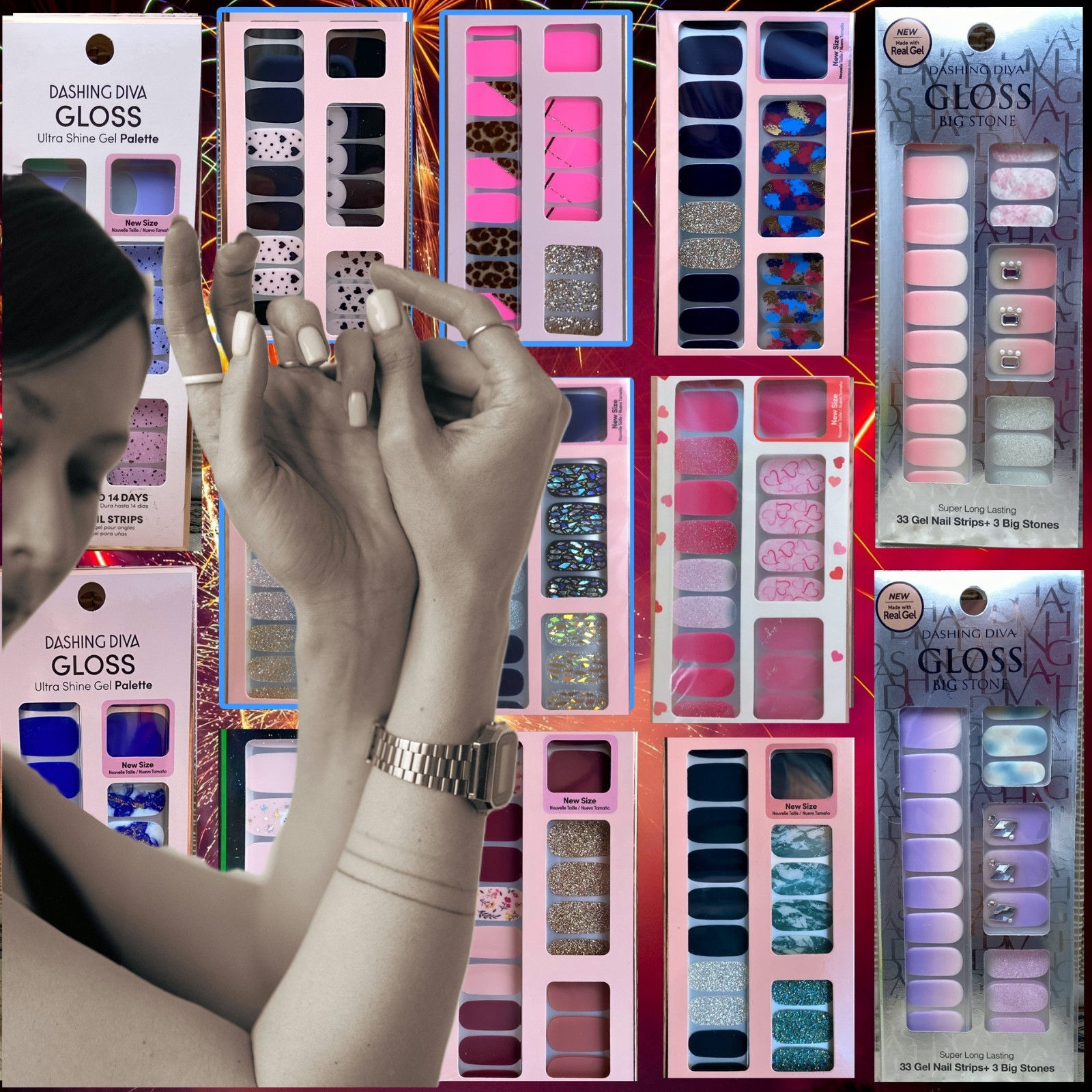 Dashing Diva Gloss Ultra Shine Gel Palette Nail Strips
