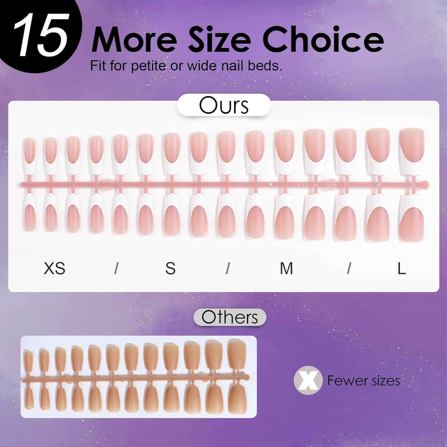 Canvalite French Tip Press on Nails – 300Pcs Pre-Colored Quick and Easy Press on