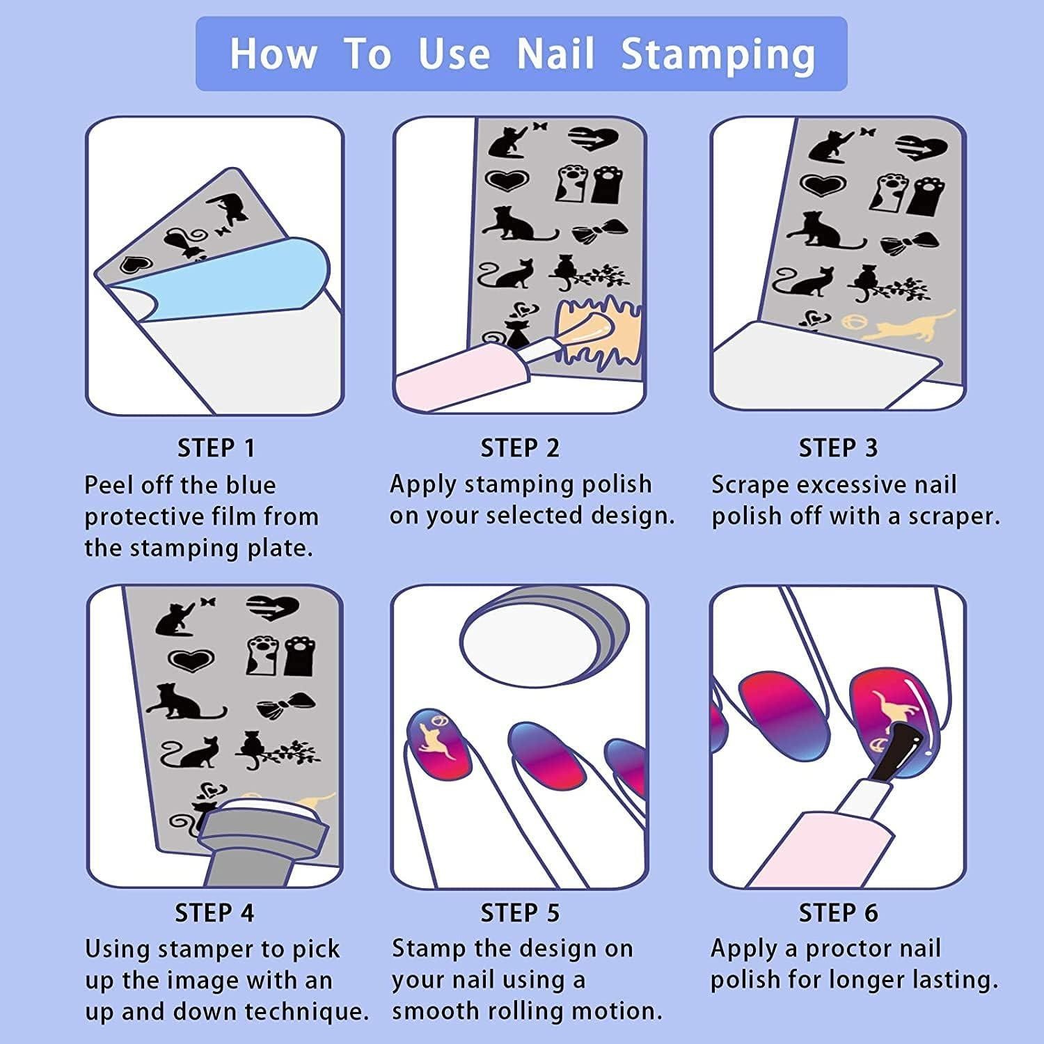 High- Quality Durable Stainless Steel Disney’s Mixed Logo Nail Stamping Plate