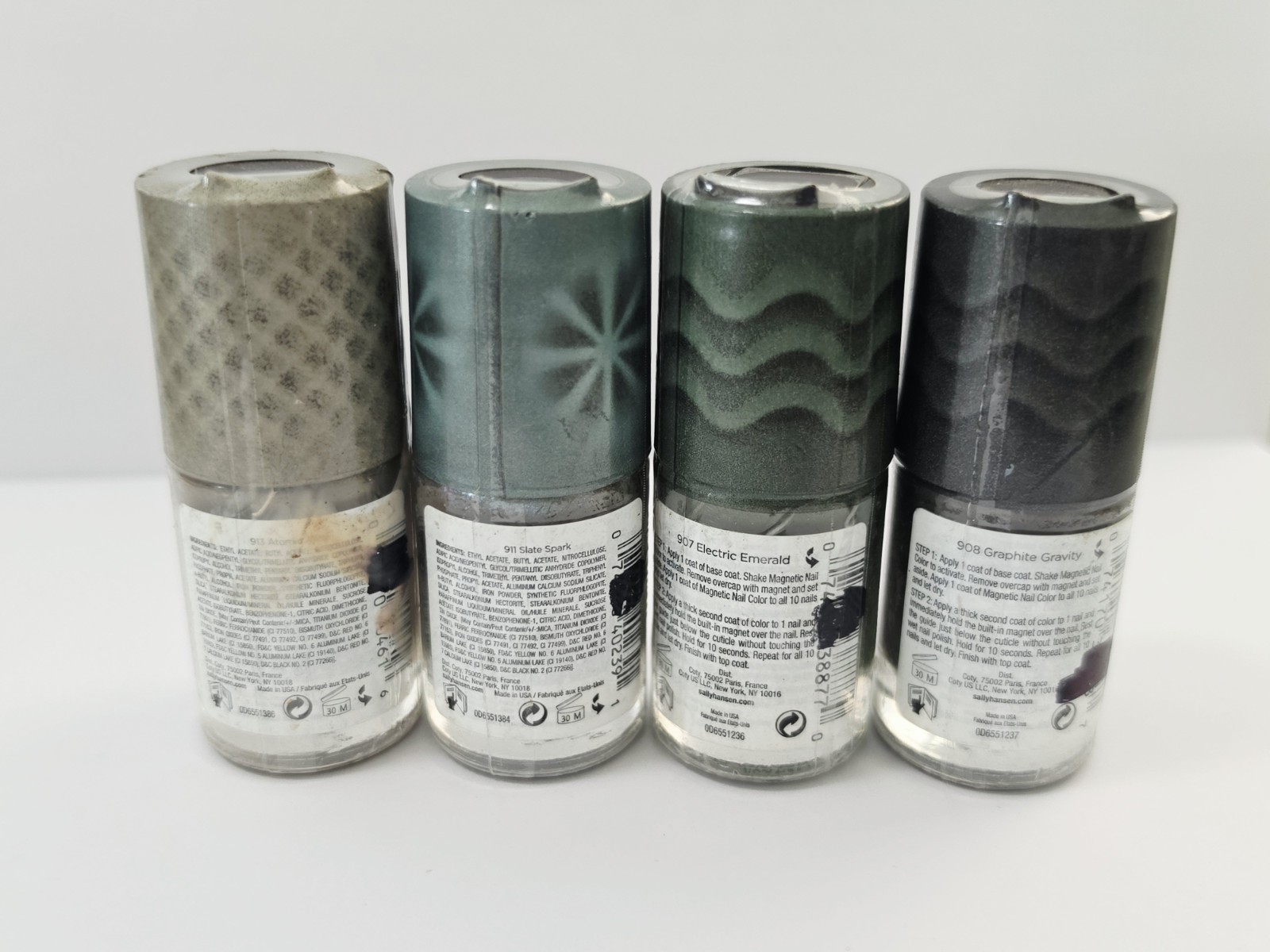 Sally Hansen Magnetic Nail Color 0.31oz Lot of 4. #907, #908, #911, #913