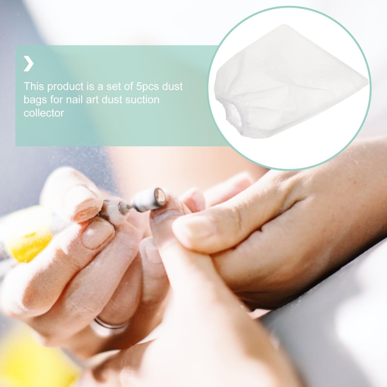 Durable 5 Pcs Nail Dust Collector Bags – Perfect for Nail Techs and Hobbyists