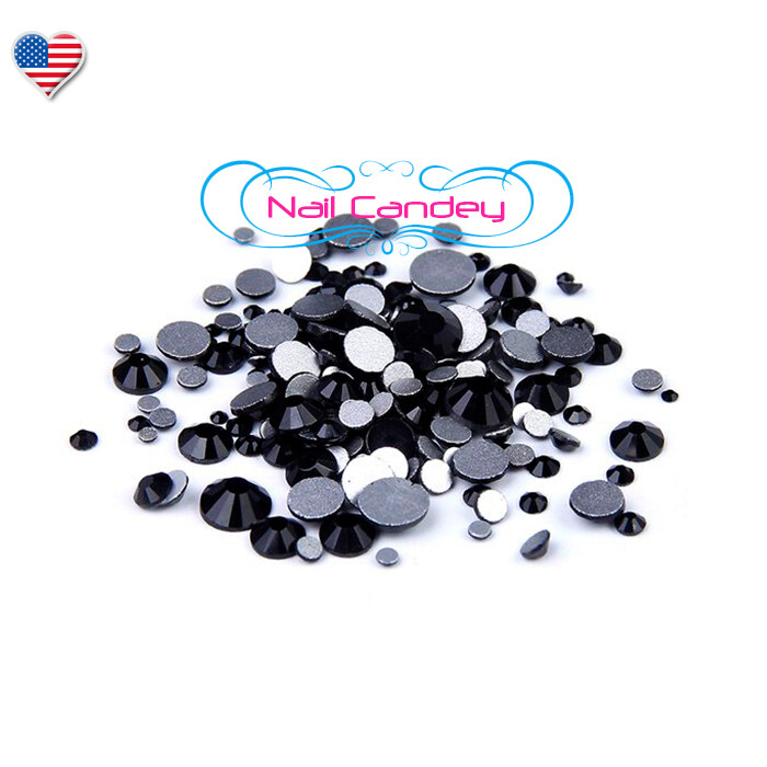 Jet Black 16ss Crystals For Nail Art Flatback Swarovski Rhinestones Qty.144