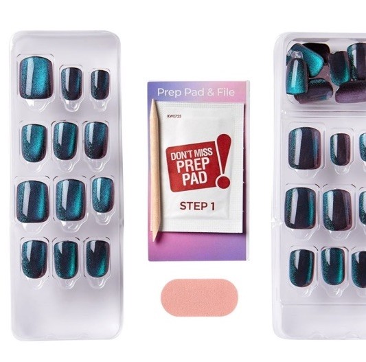 KISS imPRESS💅Color FX Short Squoval Press-on Nails Green “Better Things” 30Pcs