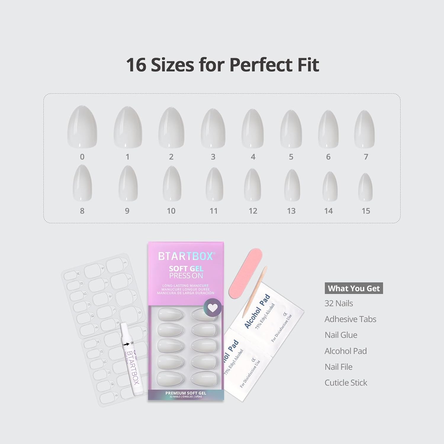 White Press On Nails Short – Soft Gel Press on Nails Almond