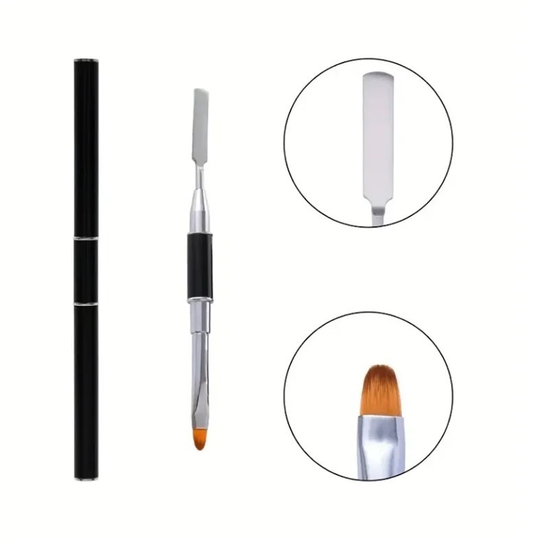 2 in 1 Gel Nail Brush & Picker Spatula Tool for Acrylic Extension Gel
