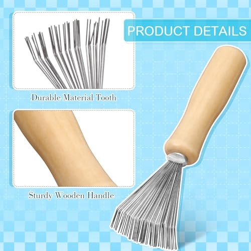 4 Pcs Hair Brush Cleaning Tool Set Mini Hair Cleaning Brush Tool Wooden Green