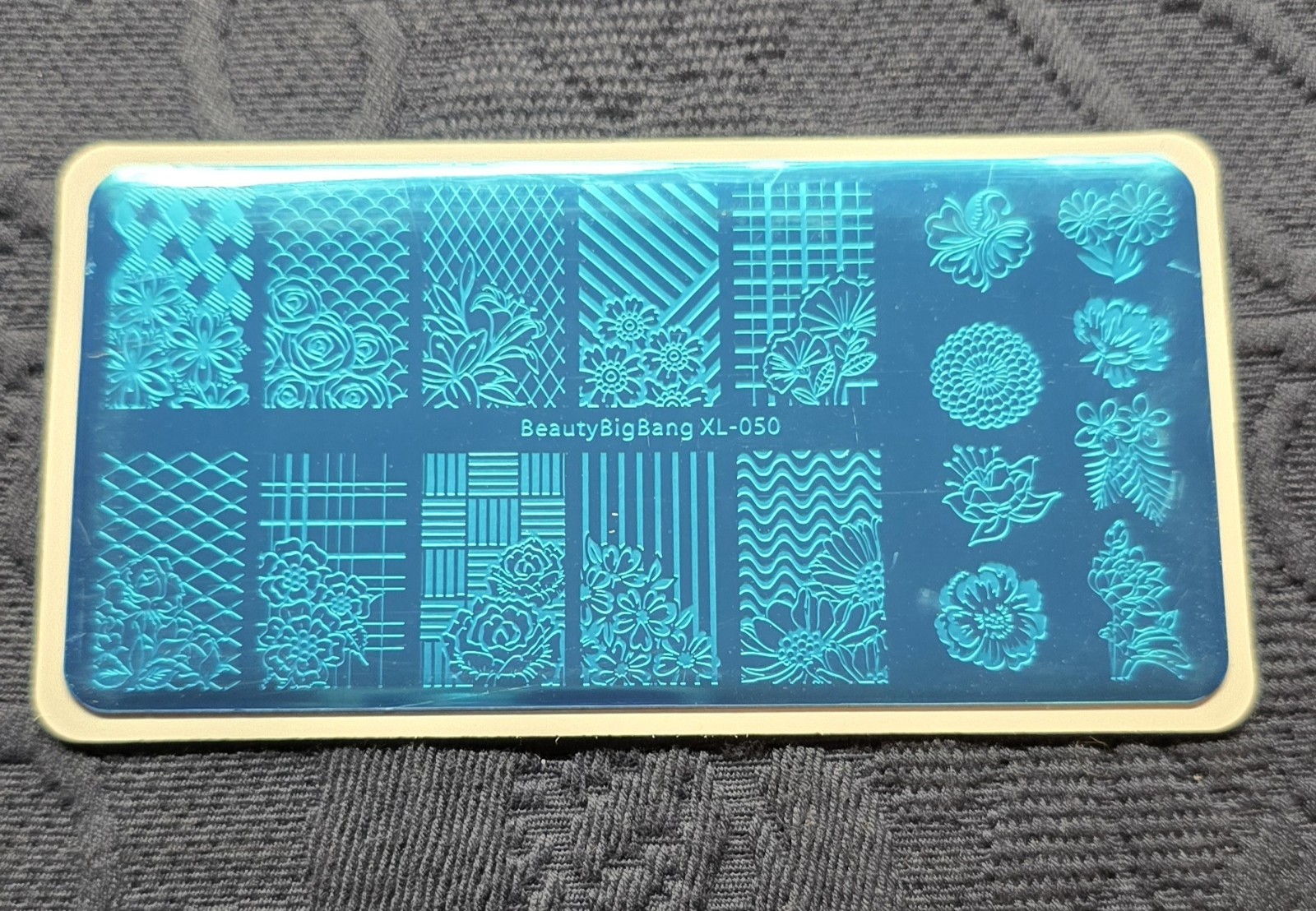 BeautyBigBang XL-050 Nail Stamp Plate Floral Flower Rose Stripe Plaid Summer HTF
