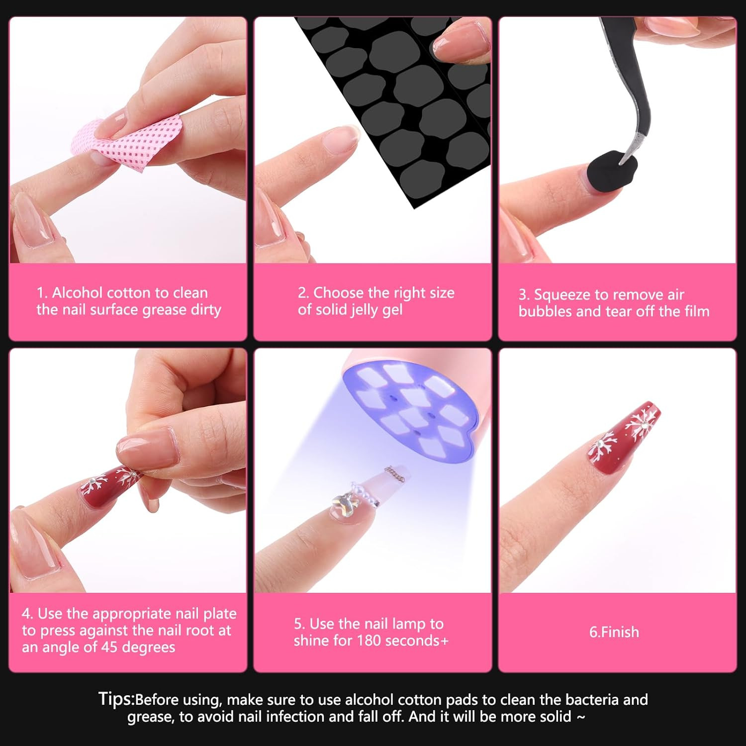480Pcs UV Nail Adhesive Tabs for Press-On Nails | Super Sticky Jelly Stickers