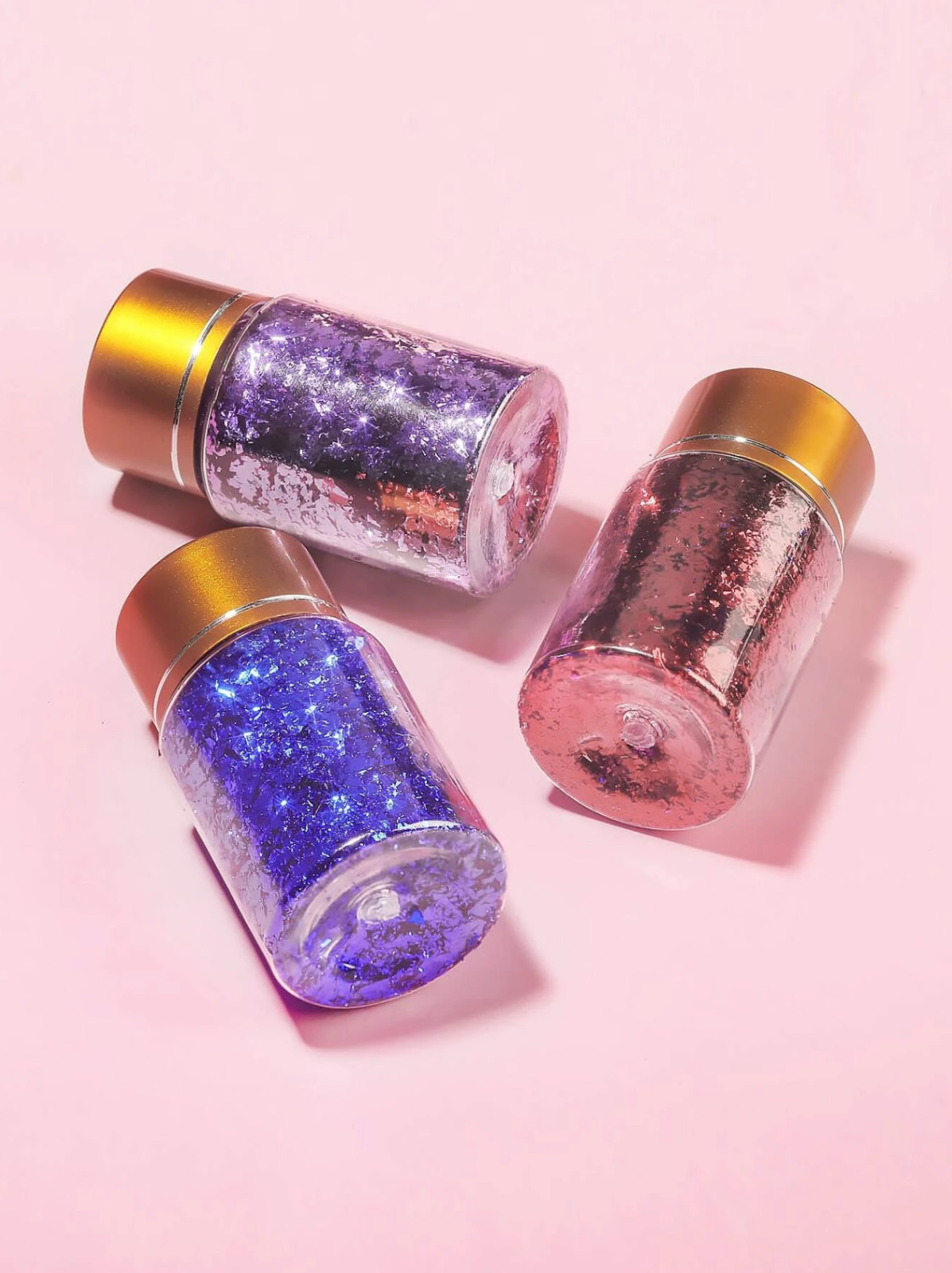 3 boxes Red, Blue and Purple Foil Nail Art Decoration
