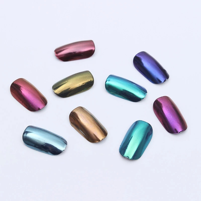 CERAMIC Nails Mirror SHELL Powder Shiny PEARL White Chrome Nail Pigment Colours