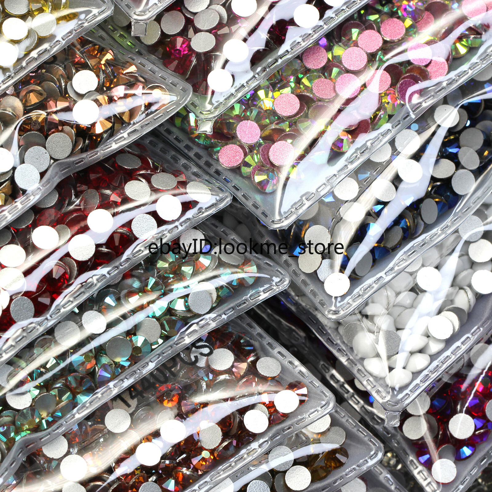 1440pcs 5mm (ss20) Crystal Glass Rhinestones Flatback Gems Nail Art Crafts Decor
