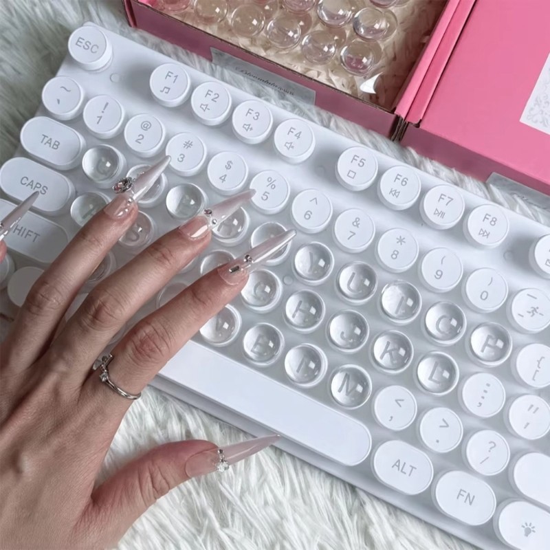 Transparents Silicone Keycaps 3D Sticker For Typing Comfort And Nail Protections