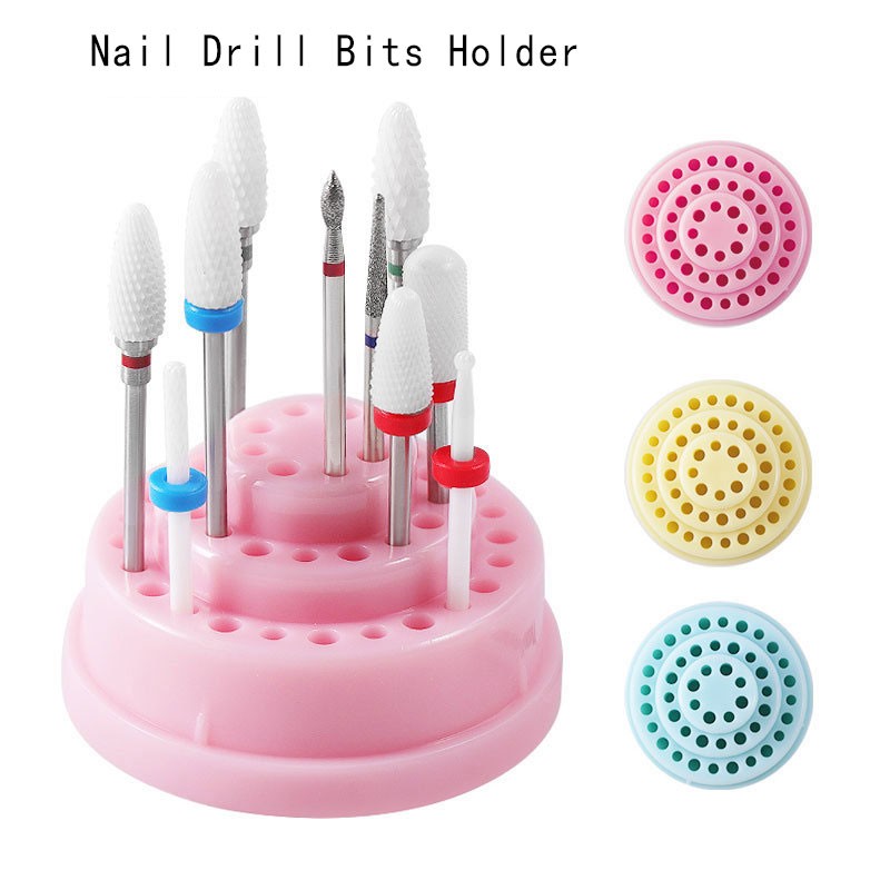 48 Holes Nail Drill Bits Holder Stand Display Nail Drill Showing Shelf Organizer