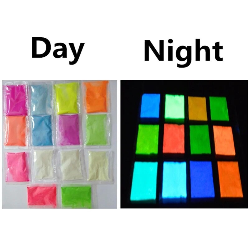 Glow In The Dark Acrylic Paint Luminous Pigment Fluorescent Powder